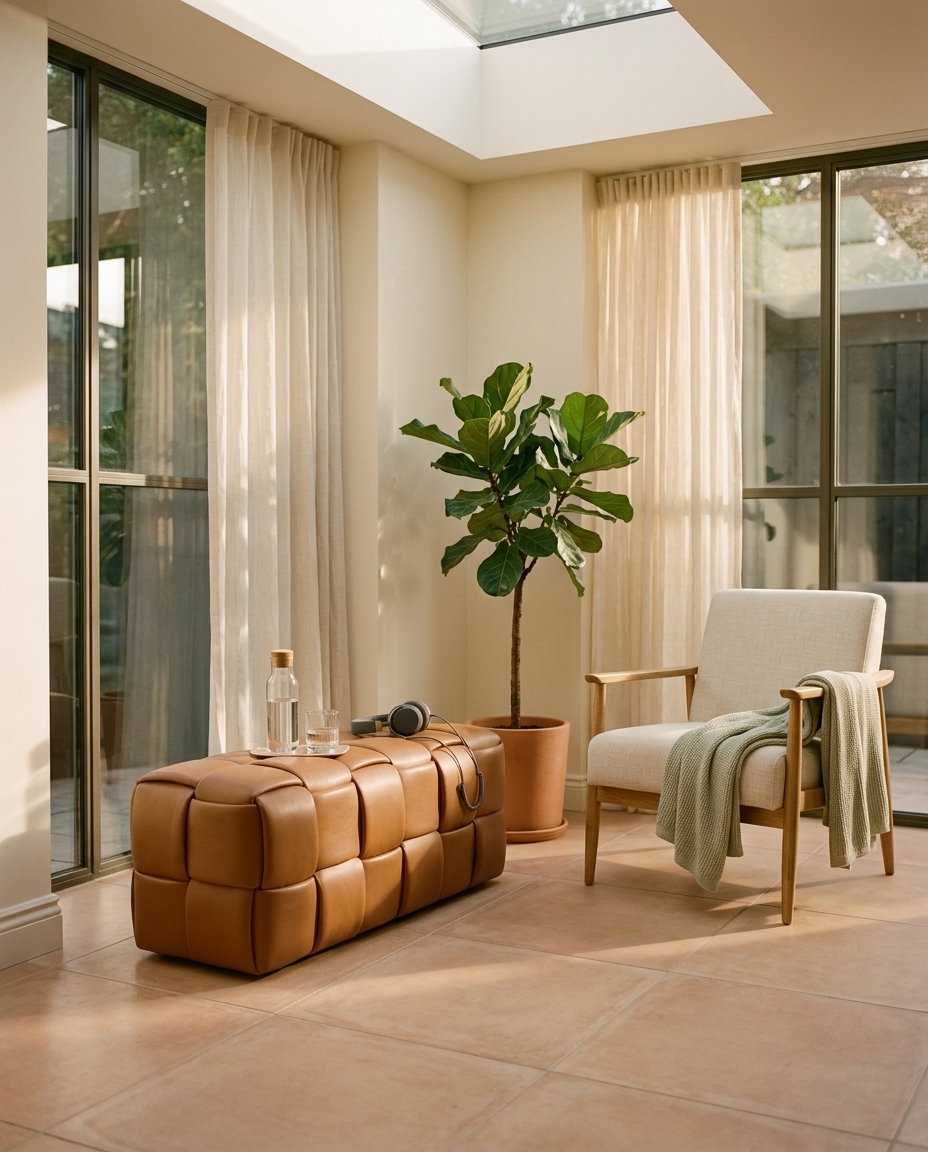 Banco em Couro Eco Viena Marrom image number 2