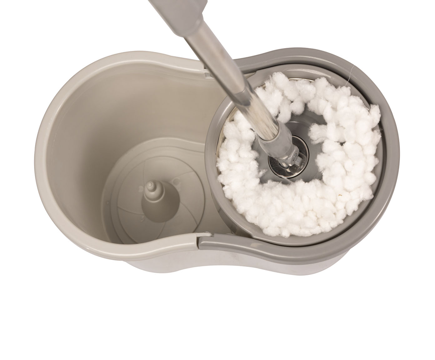 Mop Girat&oacute;rio com Cabo Extens&iacute;vel com Balde Pl&aacute;stico e Refil - image 1
