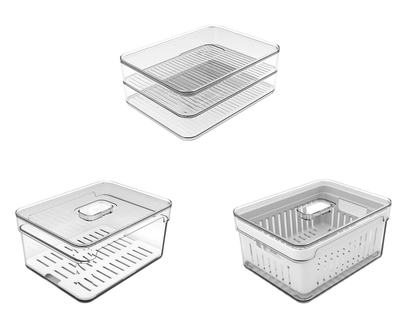 Jogo de Organizador de Geladeira Clear Fresh - image 0