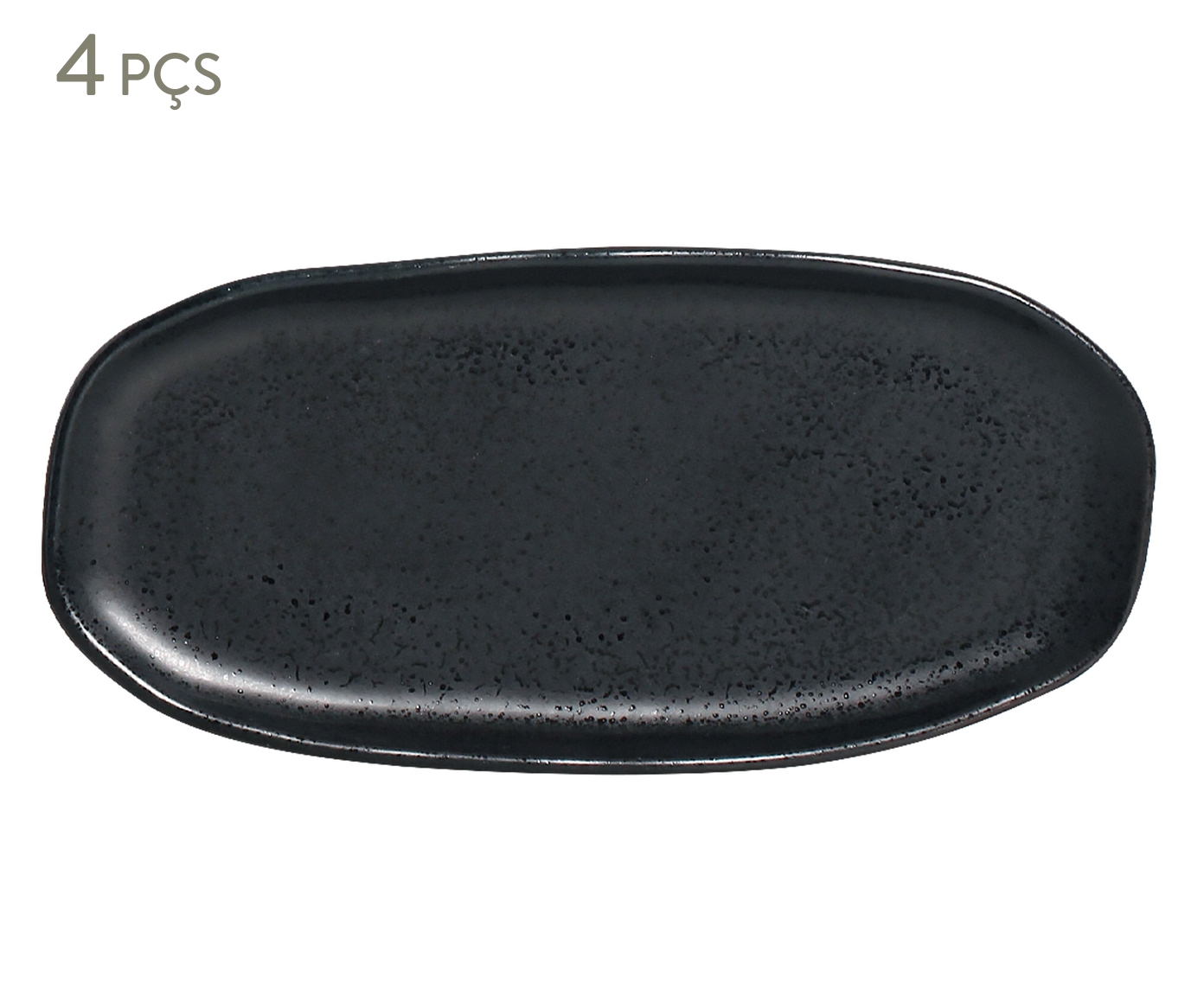 Jogo de Travessas Oval Rasa Mini Org&acirc;nico Eclipse Preto - image 1