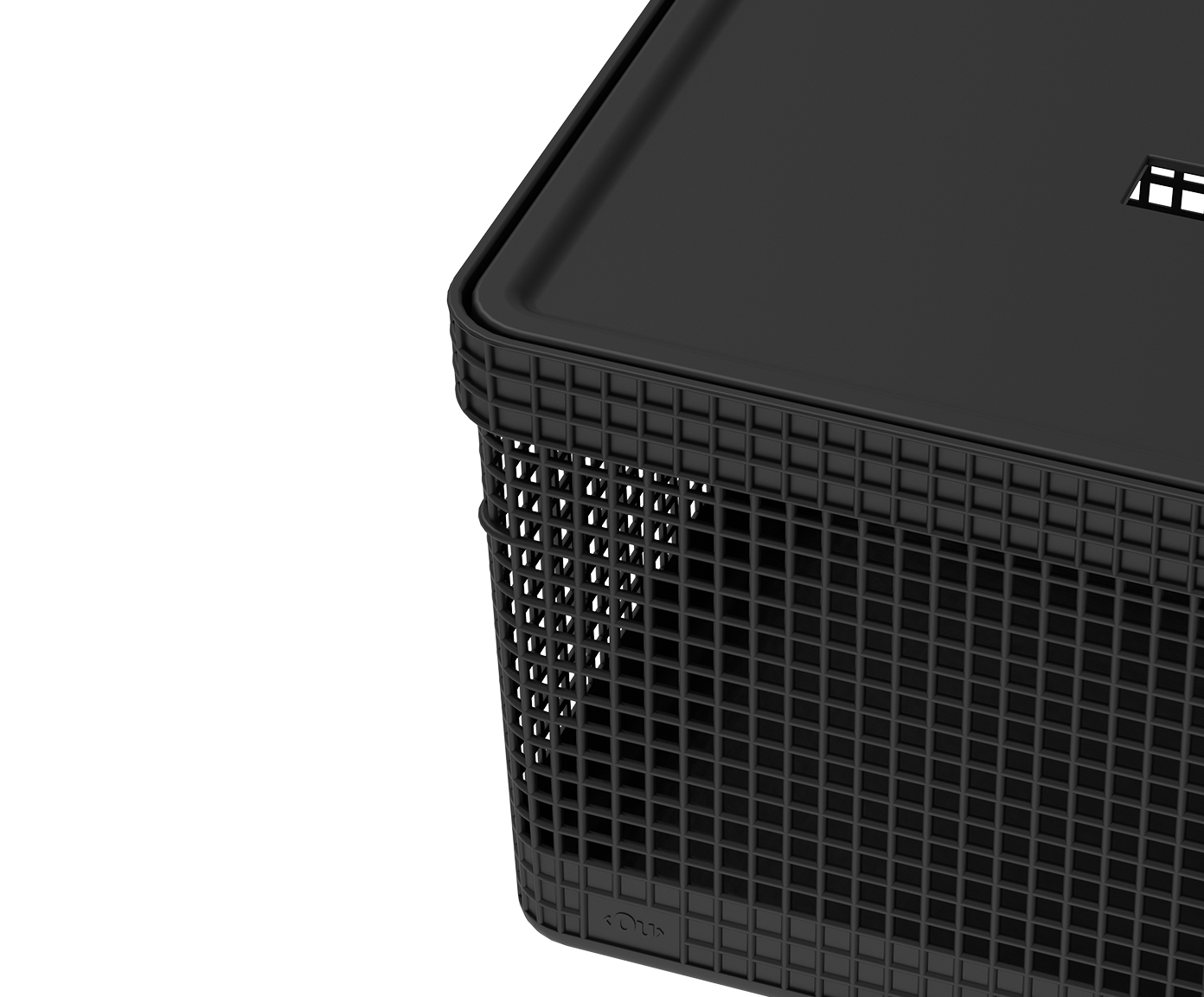 Cesto com Tampa Grid II Preto image number 3
