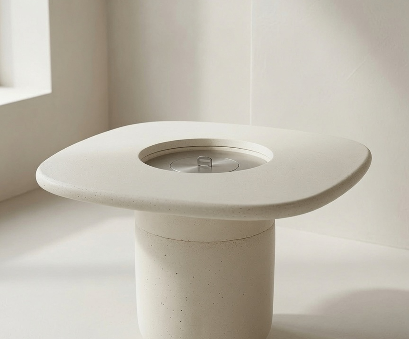 Mesa de Centro Alta com Lareira Rocha - image 1