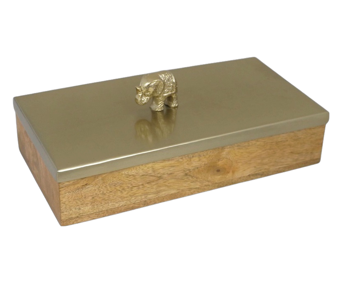 Porta-Objetos Decorativo Storis Dourado e Marrom image number 0