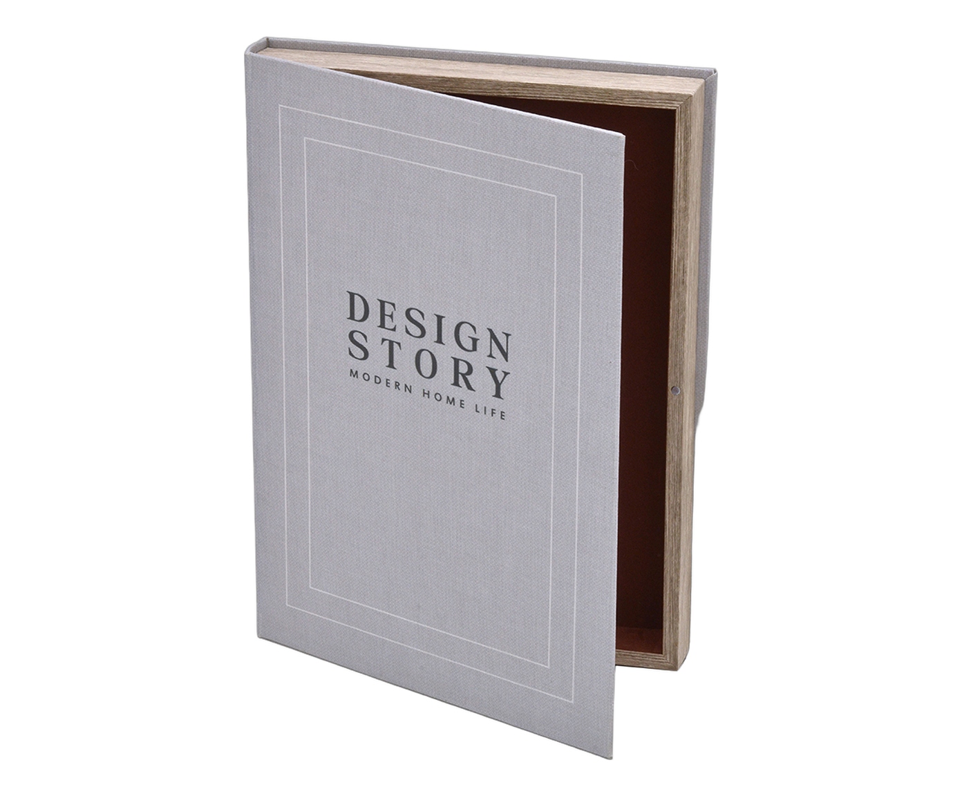 Caixa Decorativa Livro Design Story Cinza e Preto - image 1