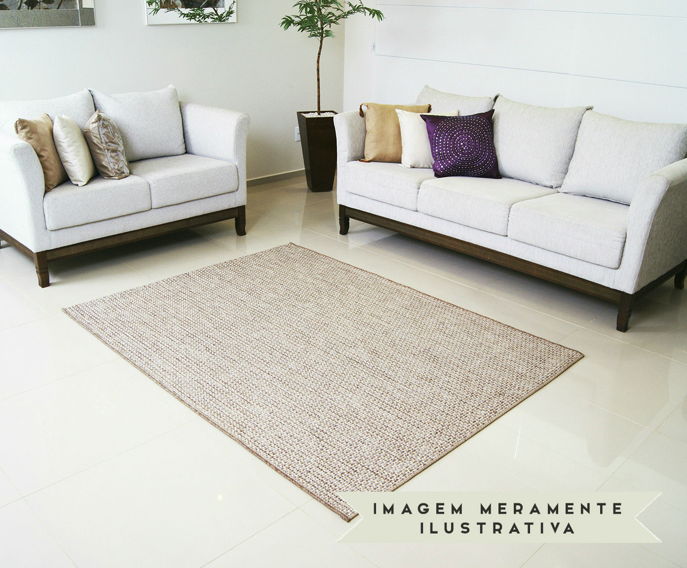 Passadeira em Sisal Look Hib&iacute;sco image number 2