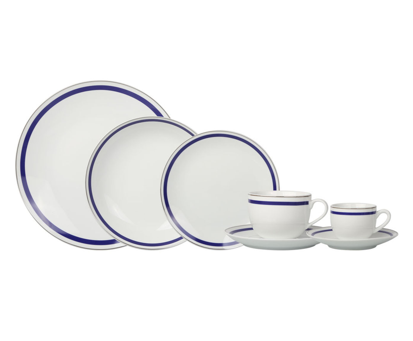 Aparelho de Jantar Silver Rim - image 0