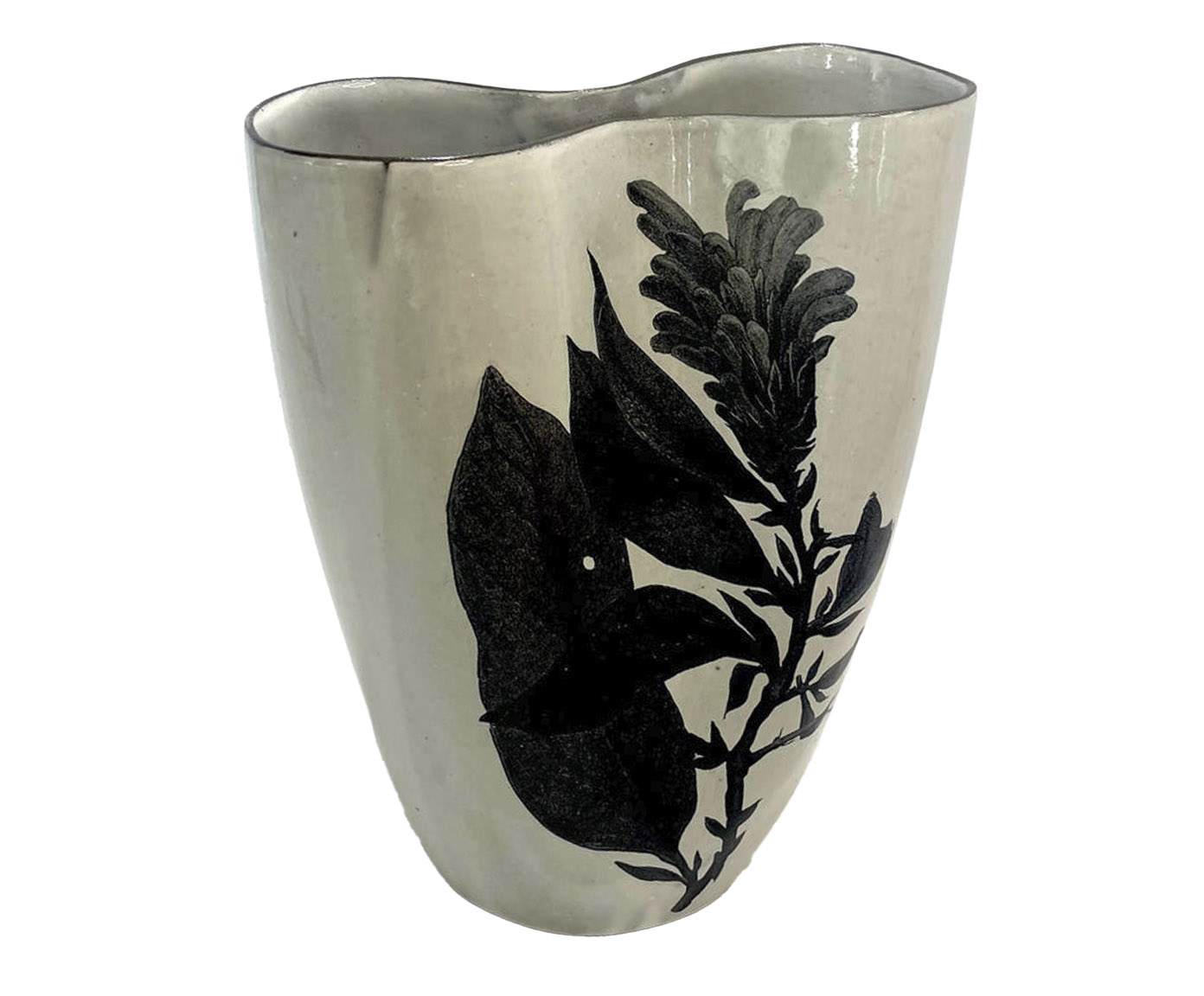 Vaso Infinito Africa Cer&acirc;mica Preto image number 0