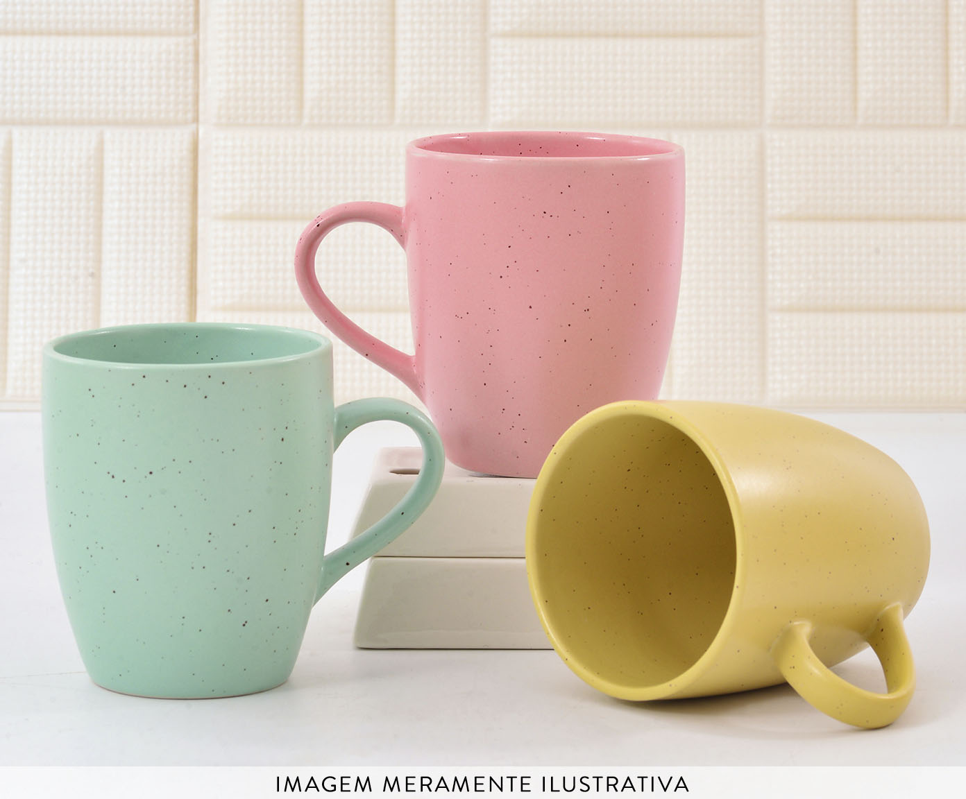 Caneca Artisan em Cer&acirc;mica Rosa - image 1