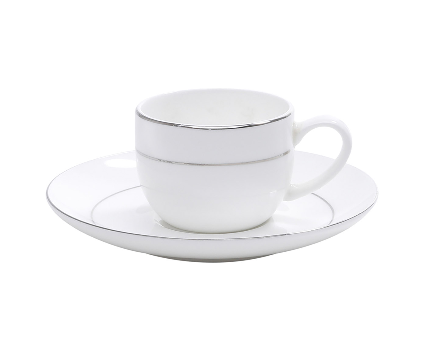 Aparelho de Jantar em Porcelana com Borda Prateada M&ocirc;naco image number 1