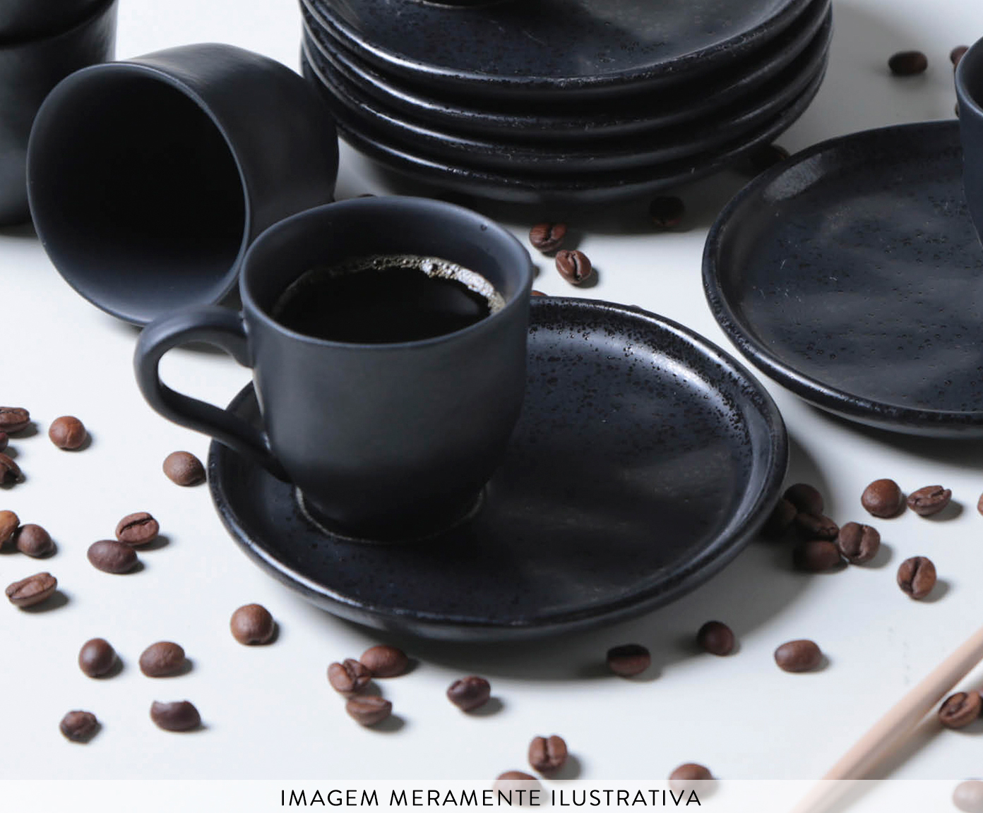 Jogo de X&iacute;caras para Caf&eacute; Descentralizada Bio Eclipse Preto image number 5