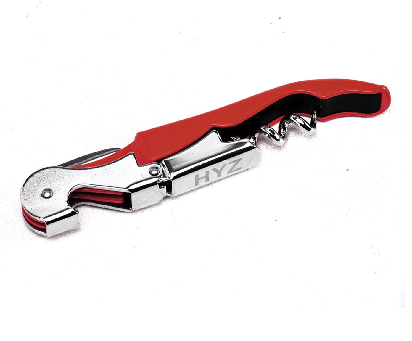 Saca Rolhas Tradicional em Inox Vermelho image number 2