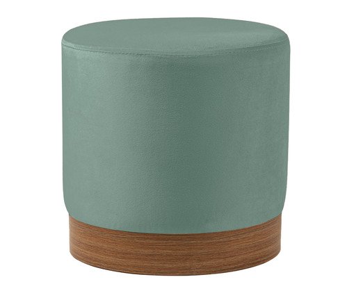 Puff em Veludo Harlow Pequeno Verde Menta image number 0