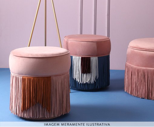 Puff Franja Simples - Azul image number 2
