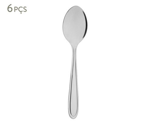 Jogo de Colheres para Caf&eacute; Gastro Prateada image number 0