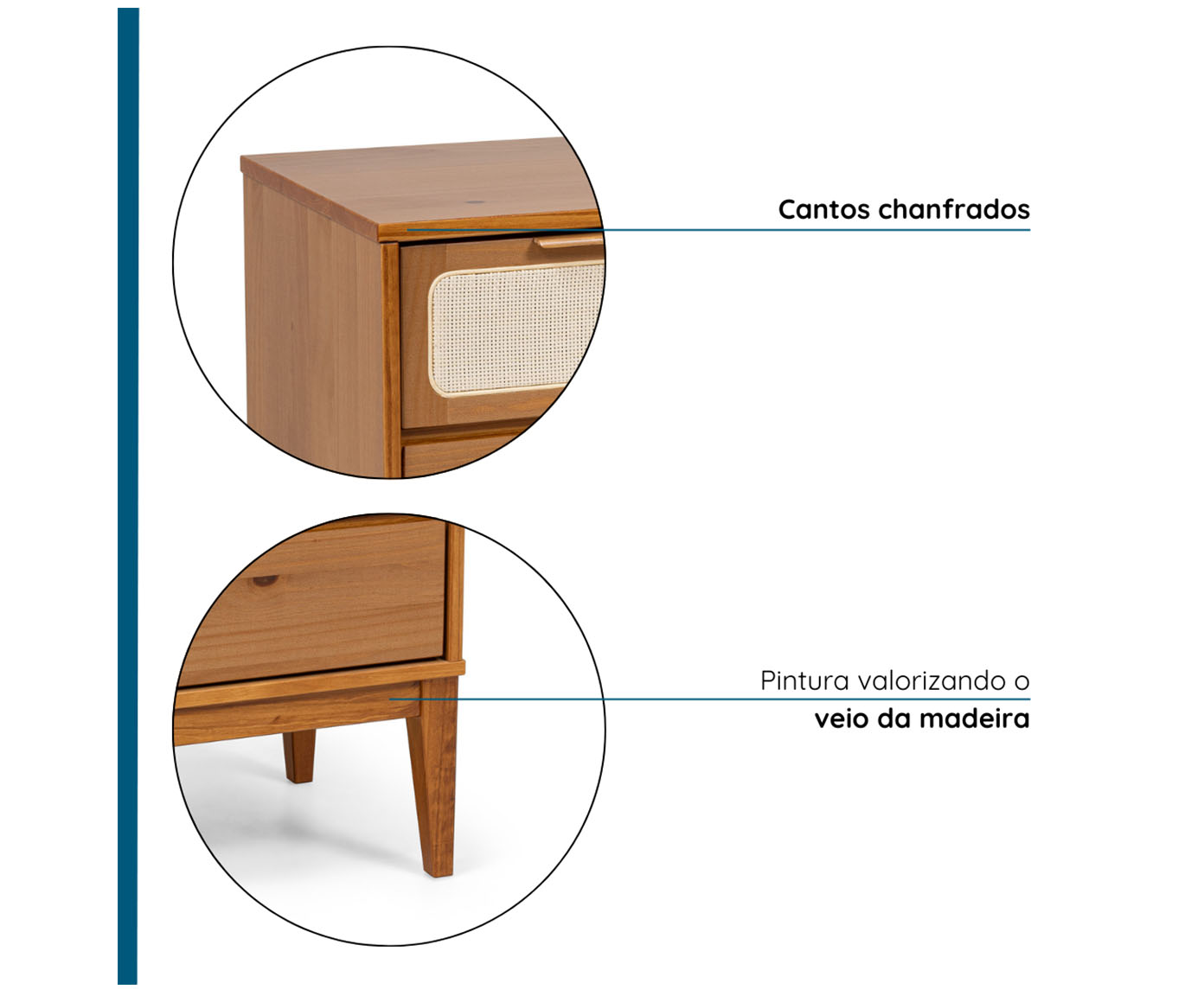 Mesa de Cabeceira Viena Mel image number 4