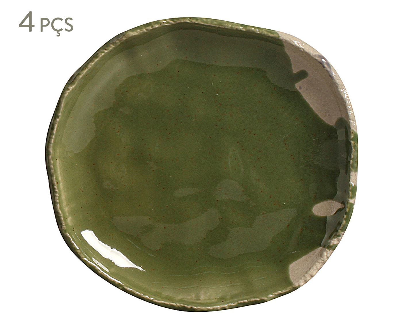 Jogo de Pratos para Sobremesa Eco Stone Amaz&ocirc;nia Verde - image 0