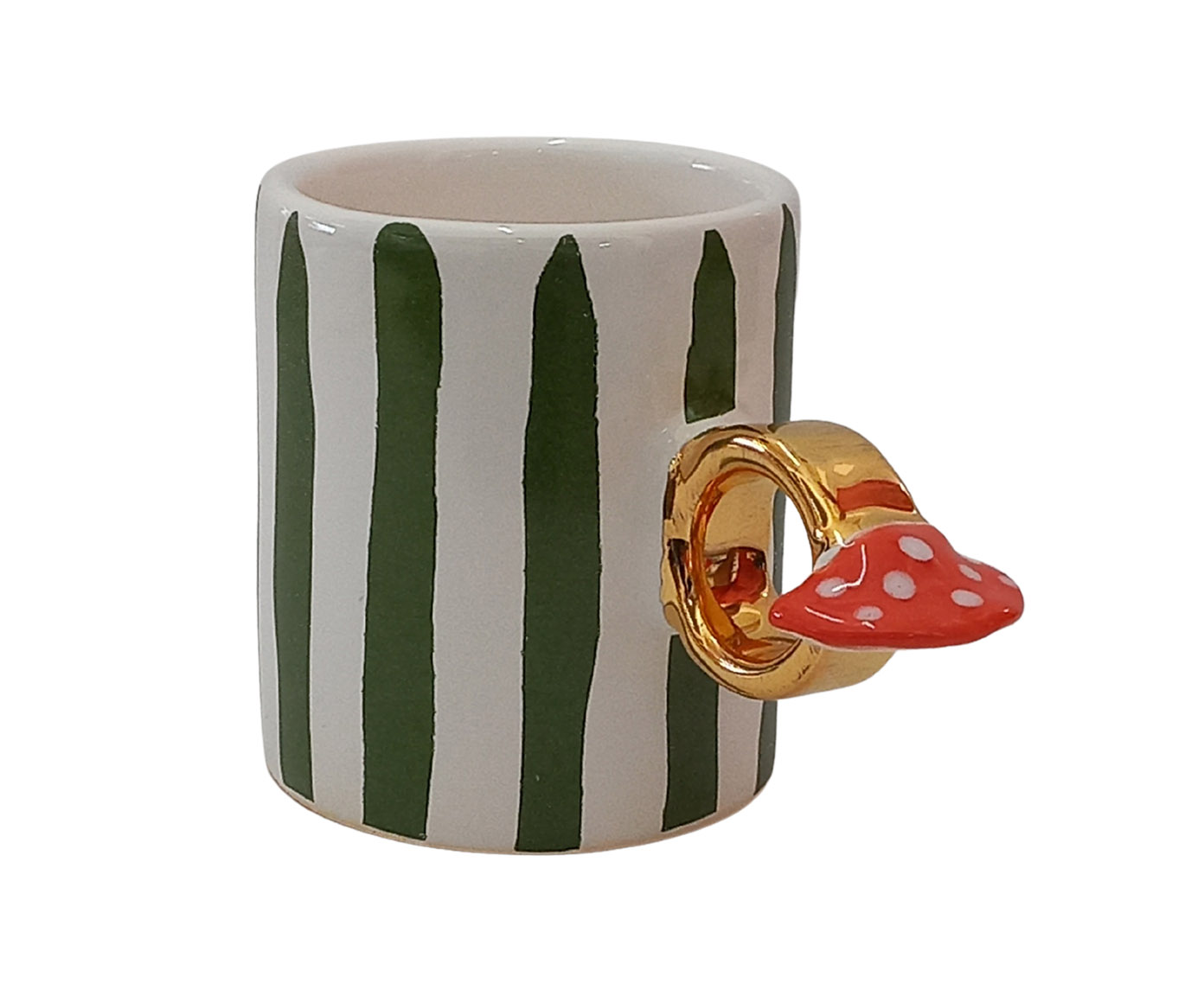 Caneca Mushroom Gold Listrado Verde image number 0