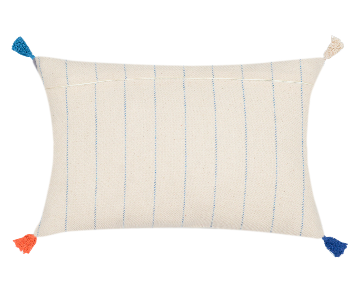 Capa de Almofada com Tassel Jeri Azul e Laranja image number 2