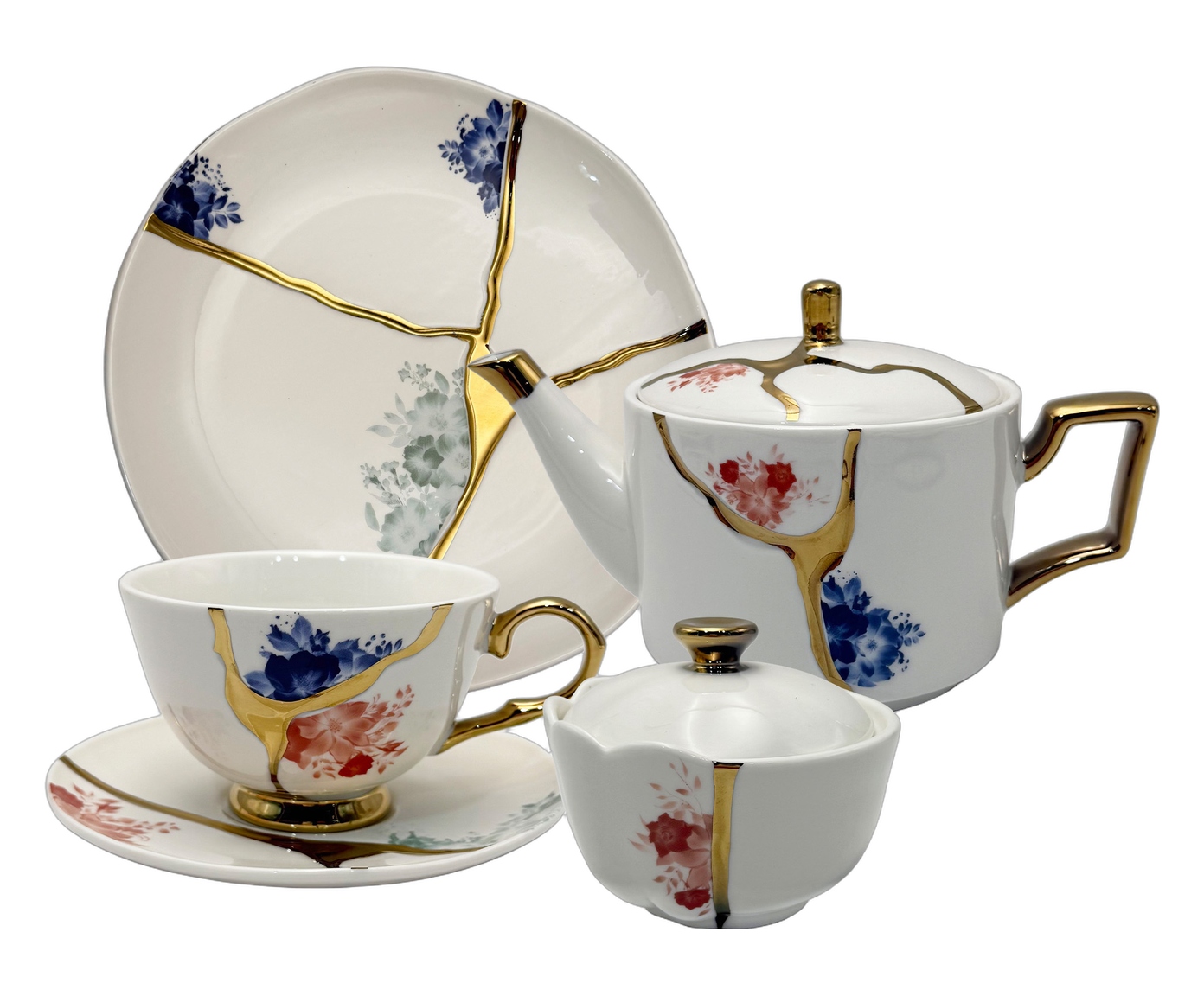 Jogo para ch&aacute; Kintsu em new bone china branco - image 0