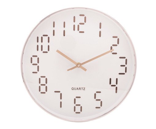 Rel&oacute;gio de Parede Quartz Branco image number 0