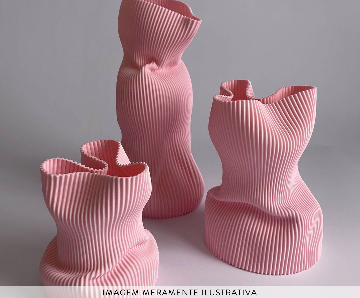 Vaso Amassadinho Grande Rosa image number 2