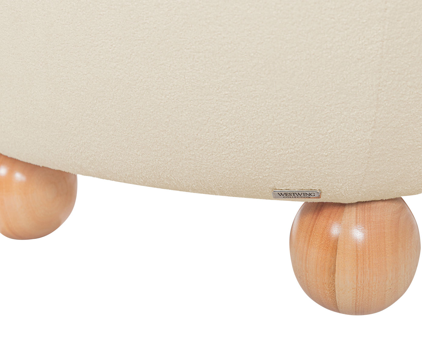 Puff Ball Feet em Boucle Aveludado Branco image number 4