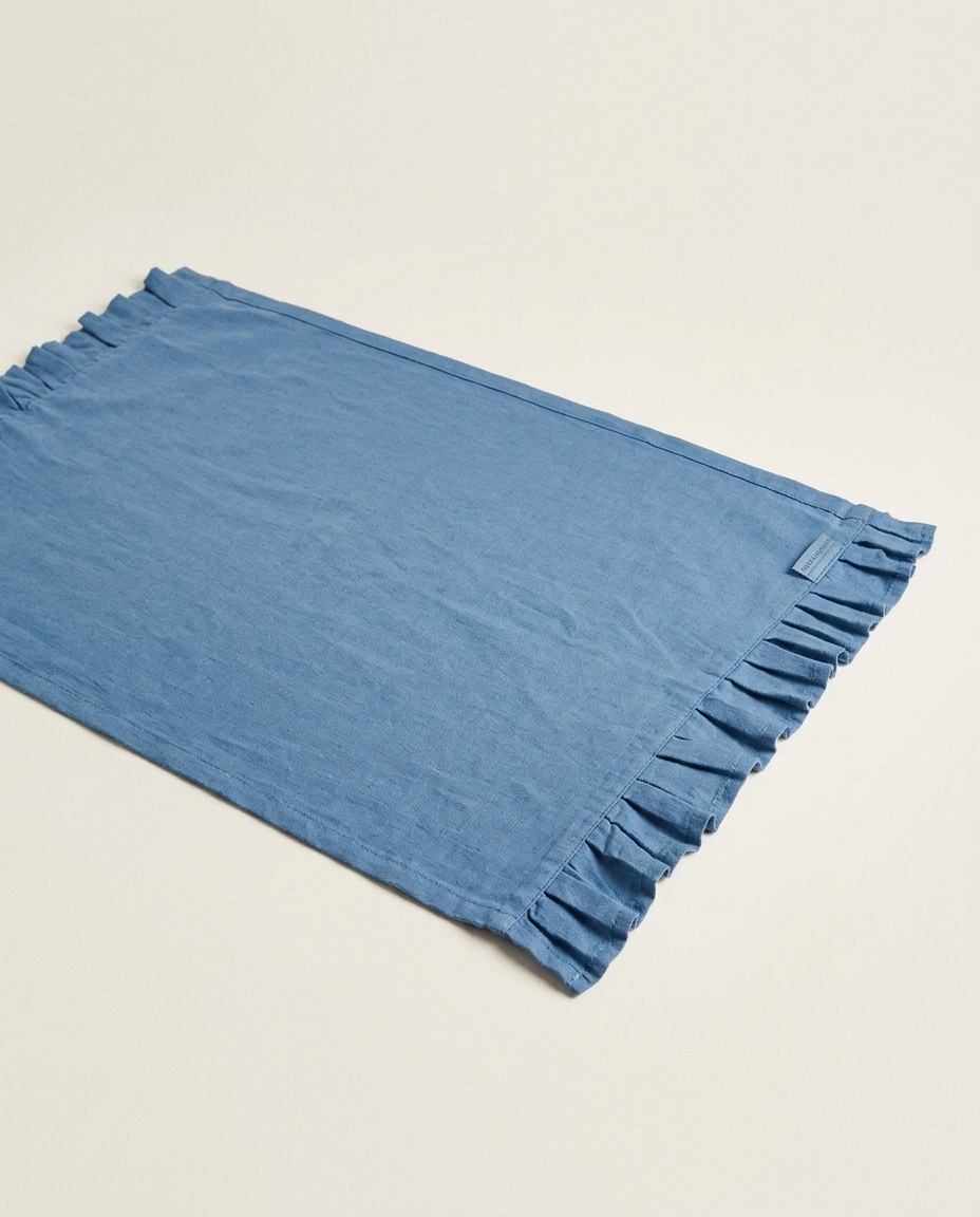Pano de Copa em Cotton Linen Liri Azul image number 3