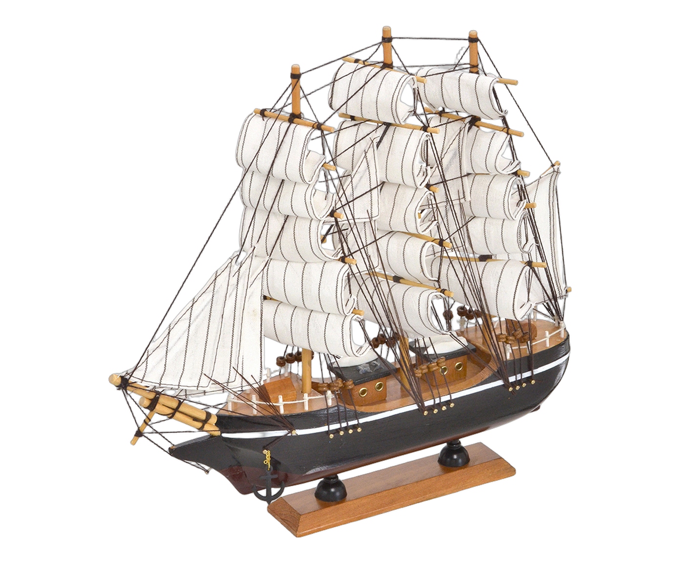 Barco Decorativo Velaris Branco e Marrom image number 1