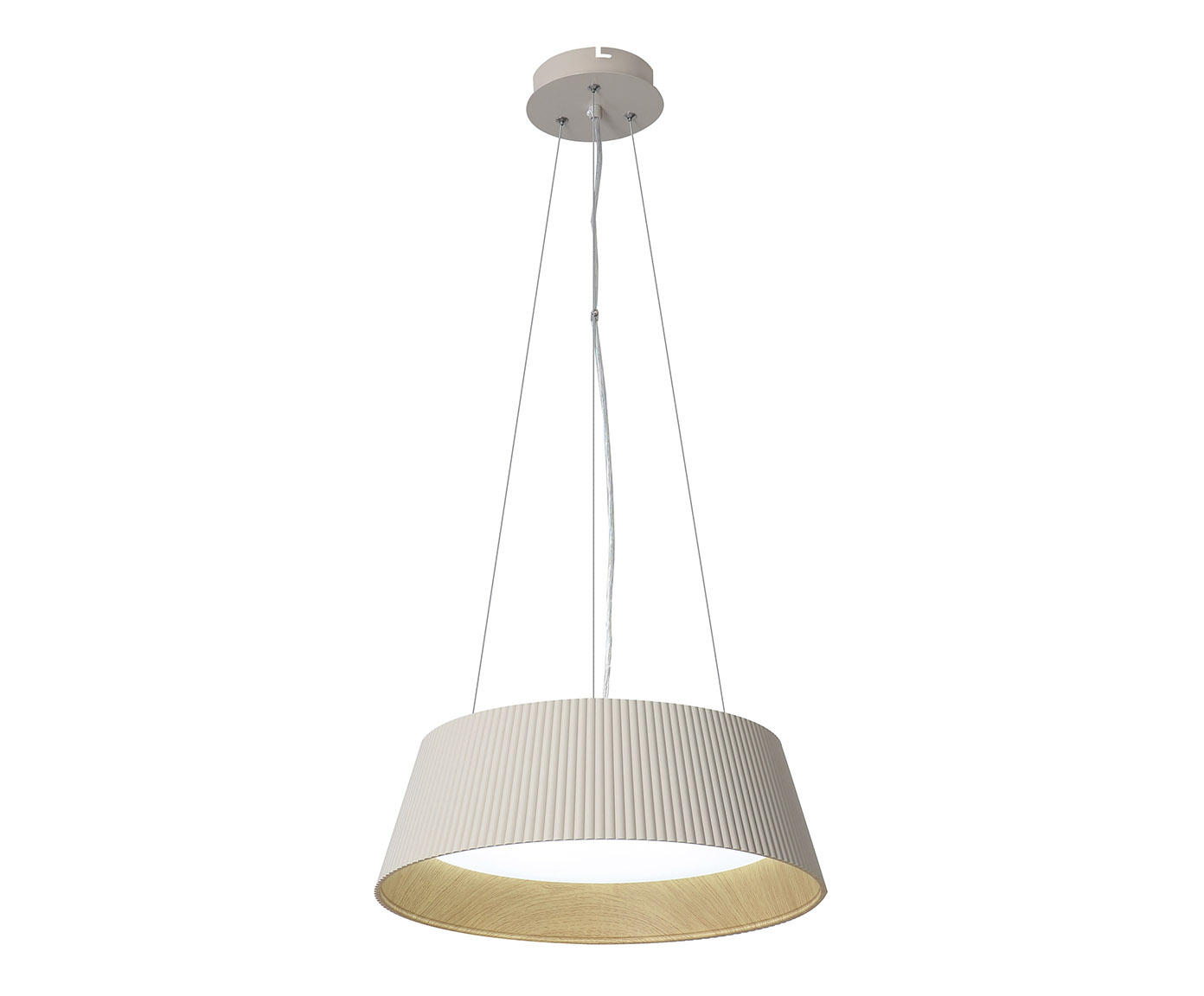 Pendente Muffin Tuya Com Controle Remoto Fendi e Madeira Bivolt image number 0
