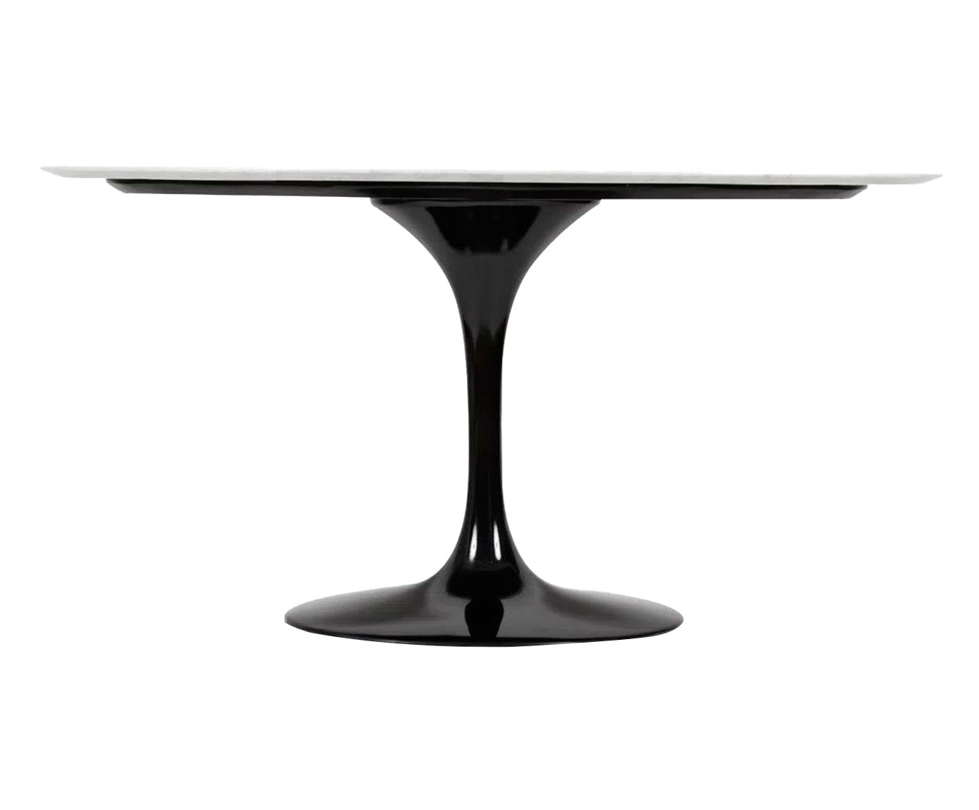 Mesa Saarinen Oval Carrara Base Preta image number 3