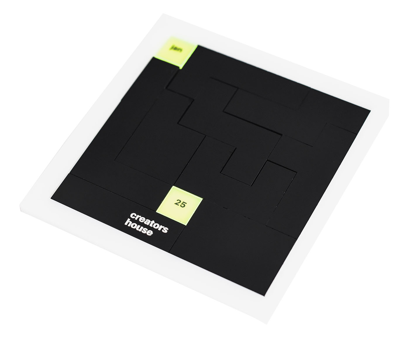 Calend&aacute;rio de Mesa Criativo Puzzle Planner Preto - image 0
