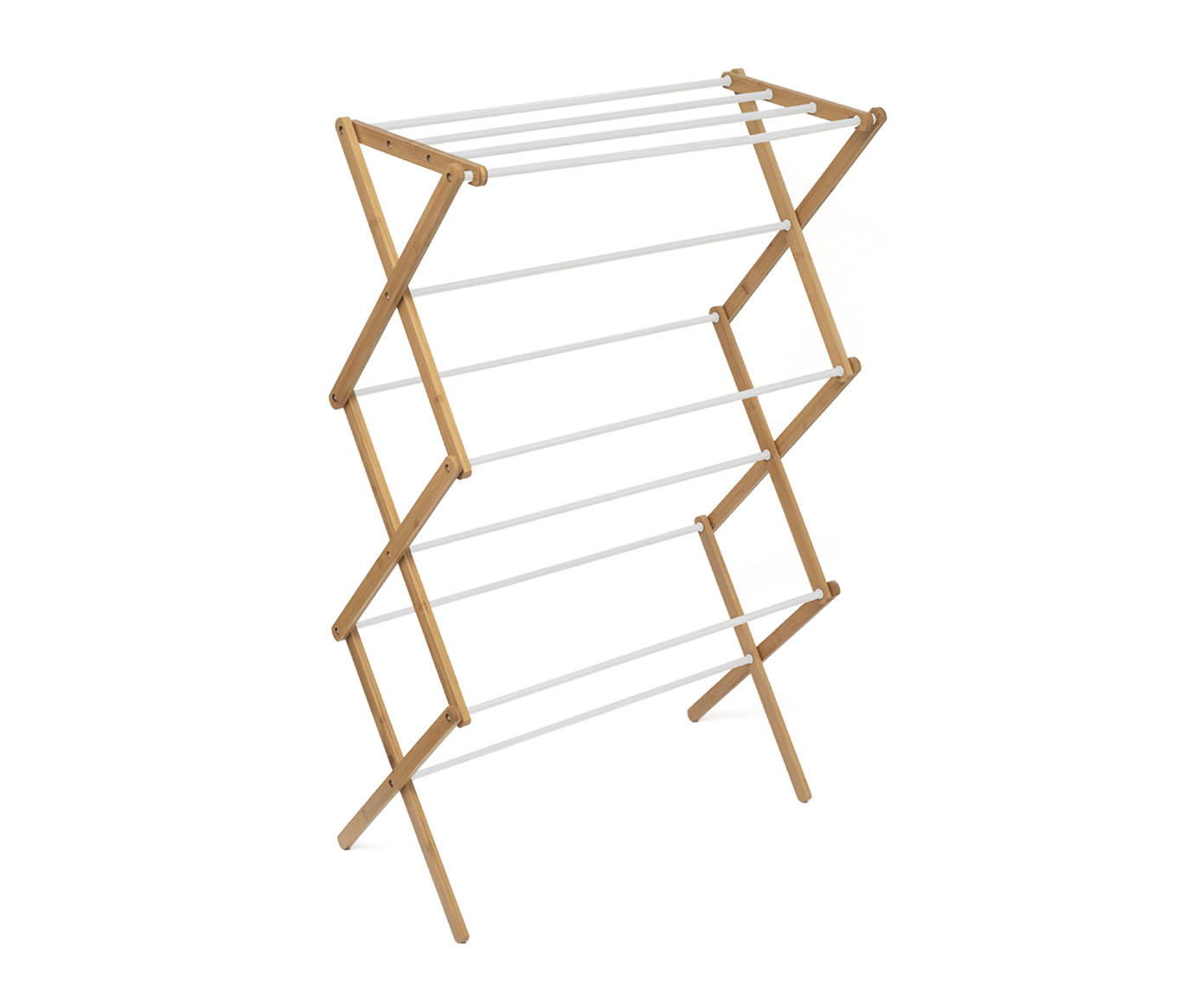 Varal Vertical Andares em Bambu Simplo Branco image number 0