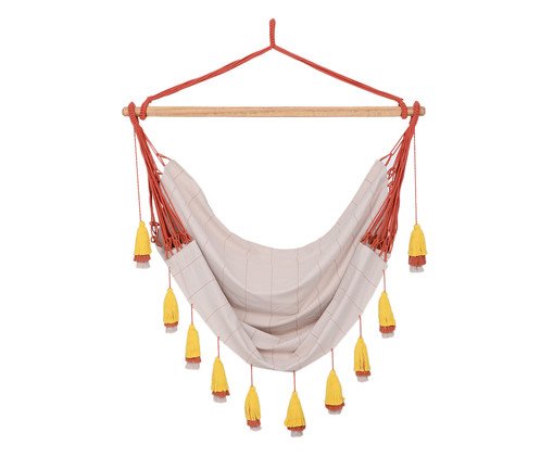 Poltrona Suspensa com Tassel Tri Tribo - Cru image number 0