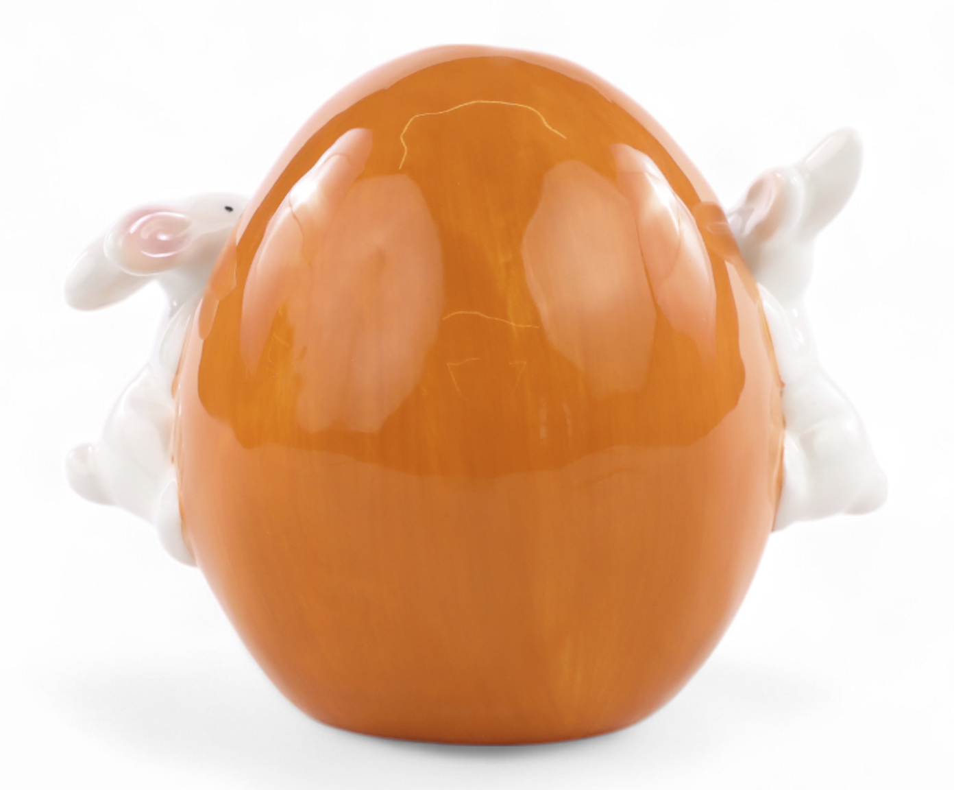 Pote Decorativo com Coelho Laranja e Branco image number 3