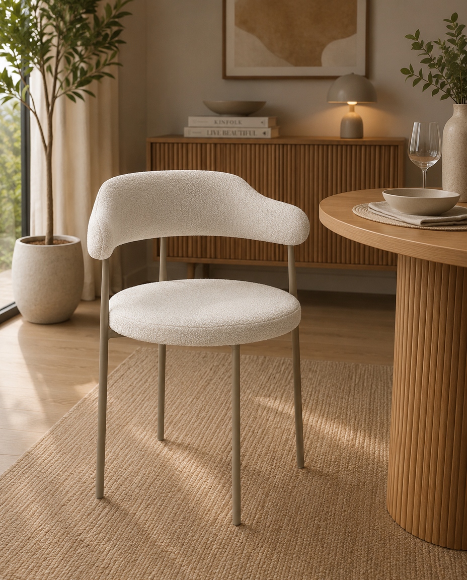 Cadeira Athenas Champagne Boucle Bege - image 1