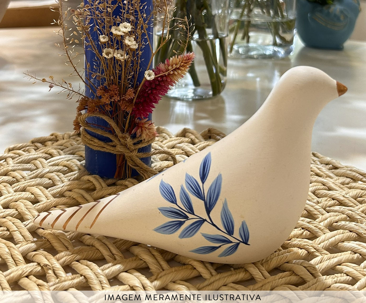 P&aacute;ssaro Floral Azul image number 3