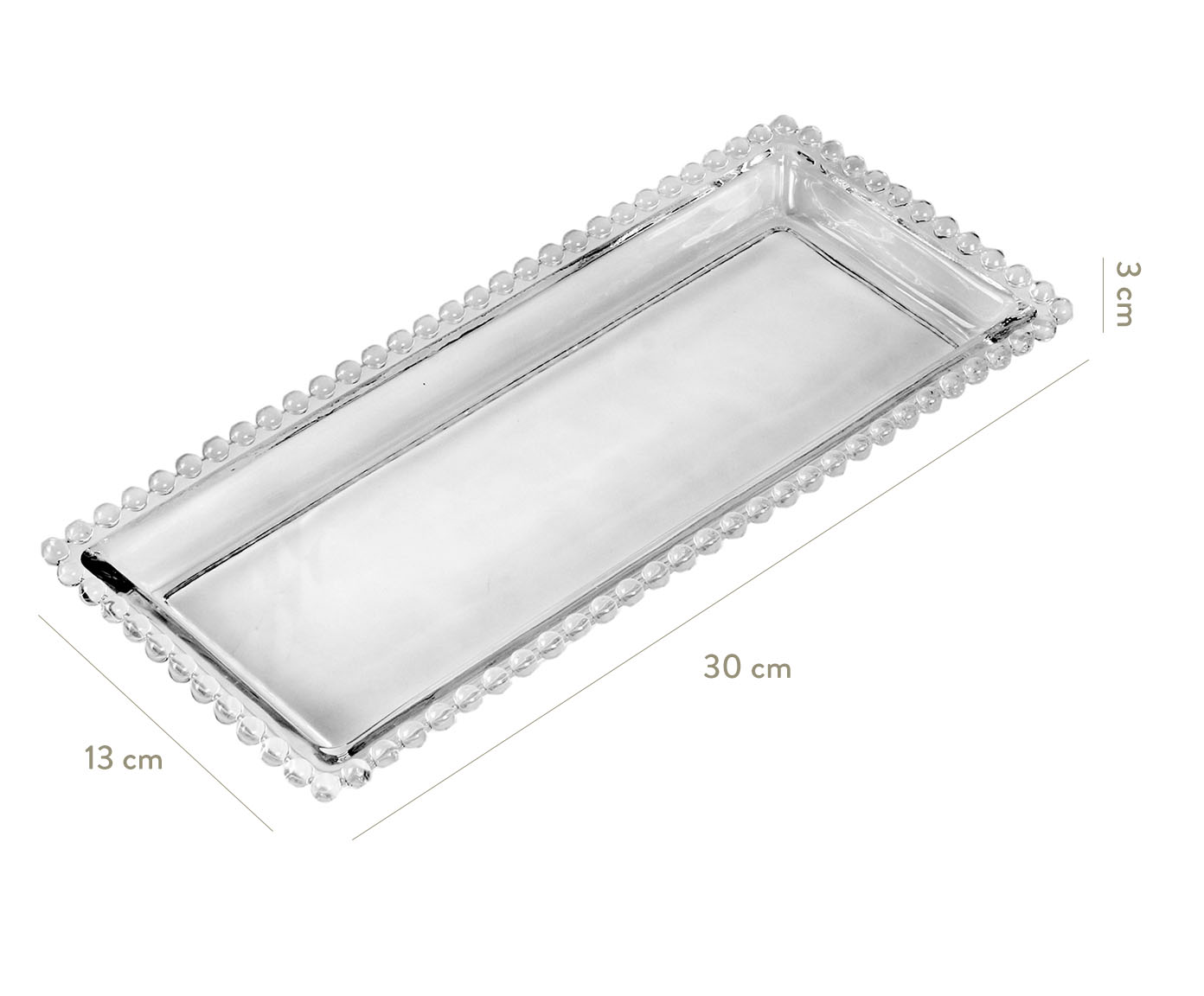 Travessa para Servir em Cristal Pearl - Transparente image number 6