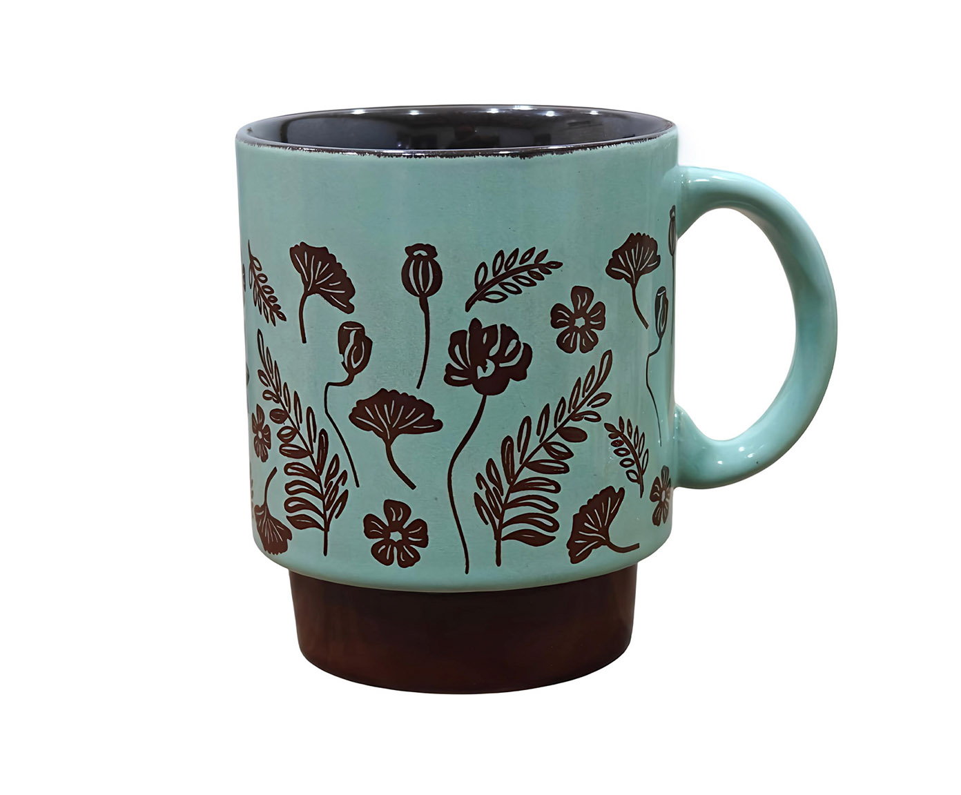 Caneca Empilh&aacute;vel Murale em Cer&atilde;mica Verde - image 0