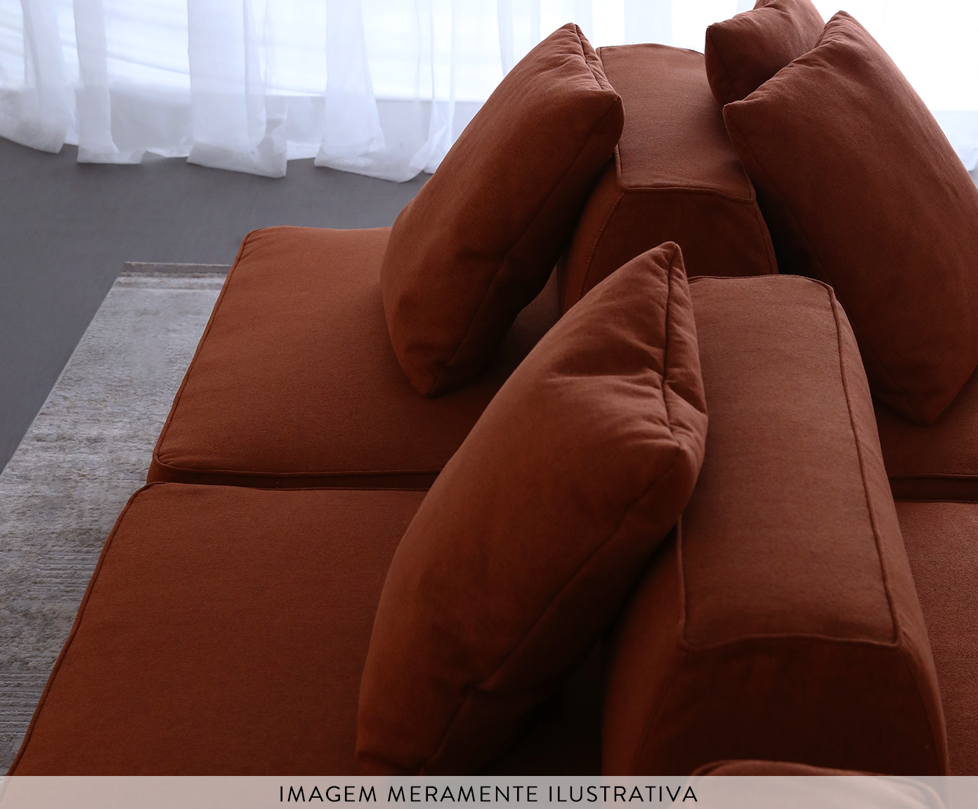 Sof&aacute; Ilha 2 M&oacute;dulos Chaise Ipu&atilde; image number 9
