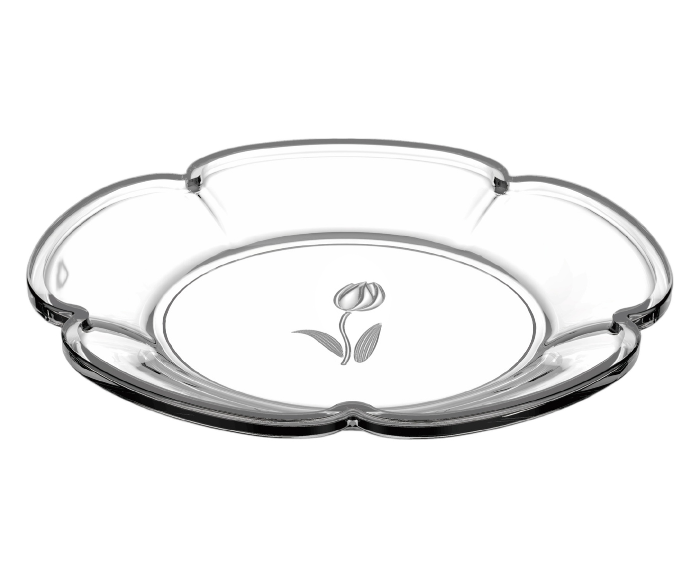 Jogo de Pratos para Sobremesa em Cristal Ecol&oacute;gico Tulipa image number 4