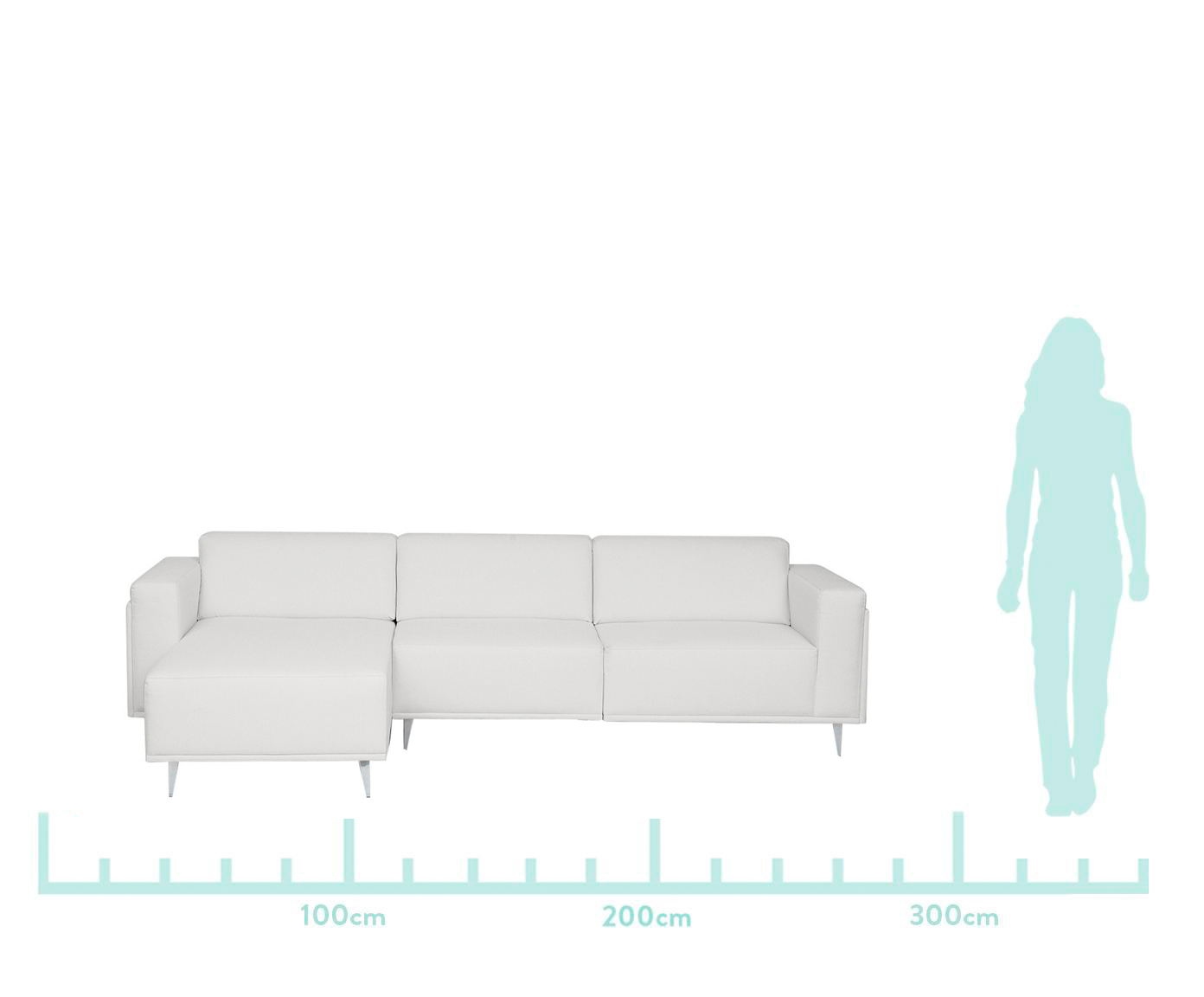 Sof&aacute; Modular com Chaise Direita em Linho Antonio Cotton image number 9
