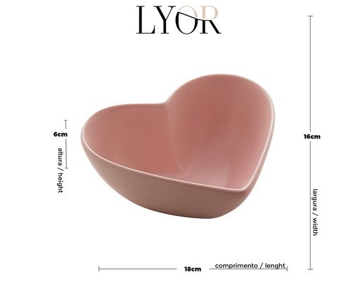 Pote Decorativo em Cora&ccedil;&atilde;o Heart Rosa image number 4