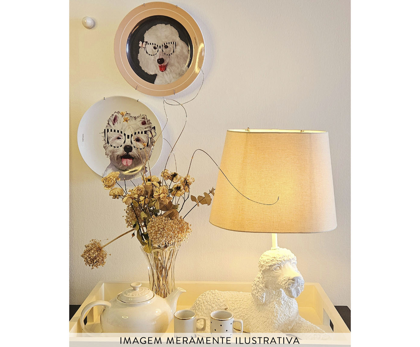 Prato em Porcelana Poodle Margareth image number 2