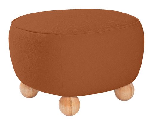 Puff Ball Feet em Boucle Aveludado Terracota image number 0