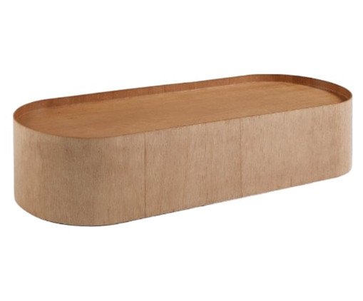 Mesa de Centro Oval Laminado Debora - Castanho image number 1