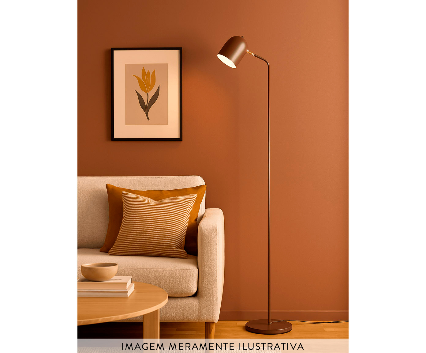 Lumin&aacute;ria de Piso Ralph Marrom Corten image number 3