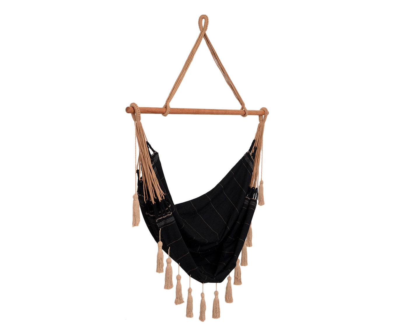 Cadeira de Balan&ccedil;o com Tassel Duna - Preta - image 1
