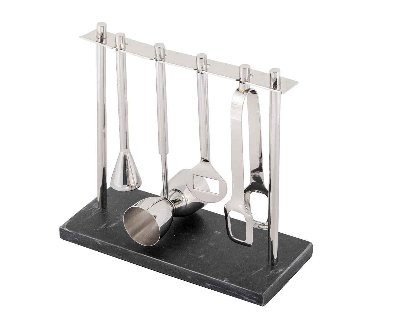 Jogo para Bar em Inox com Base Madeira II - Prateado image number 5