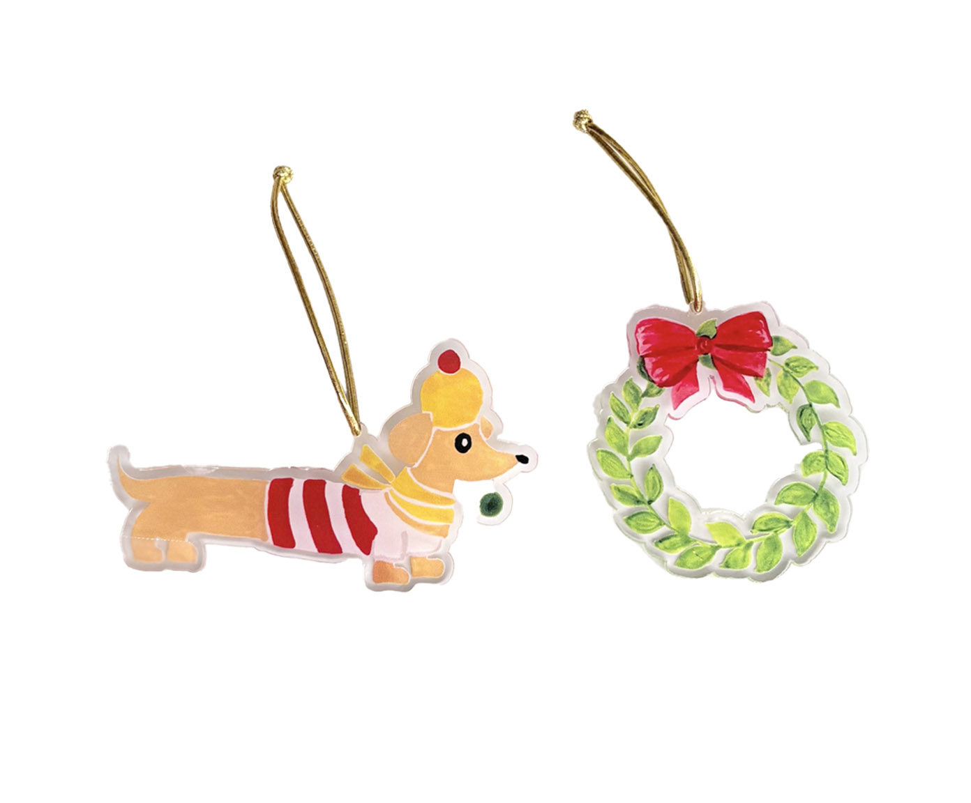 Jogo de Enfeite para &Aacute;rvore de Natal Dog e Guirlanda image number 0