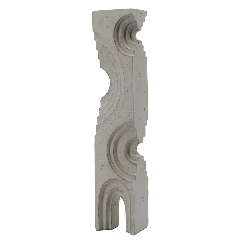 Escultura em Resina Abstrata Branco M&aacute;rmore image number 0